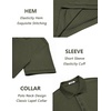 image:imageCOOFANDY Mens Textured Polo Sweater Casual Short Sleeve Sweaters Summer Slim Fit Golf SweaterArmy Green