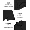 image:imageCOOFANDY Mens Textured Polo Sweater Casual Short Sleeve Sweaters Summer Slim Fit Golf SweaterBlack
