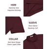 image:imageCOOFANDY Mens Textured Polo Sweater Casual Short Sleeve Sweaters Summer Slim Fit Golf SweaterDeep Red