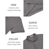 image:imageCOOFANDY Mens Textured Polo Sweater Casual Short Sleeve Sweaters Summer Slim Fit Golf SweaterDrak Grey