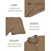 image:imageCOOFANDY Mens Textured Polo Sweater Casual Short Sleeve Sweaters Summer Slim Fit Golf SweaterKhaki
