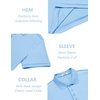 image:imageCOOFANDY Mens Textured Polo Sweater Casual Short Sleeve Sweaters Summer Slim Fit Golf SweaterLight Blue
