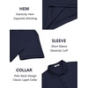 image:imageCOOFANDY Mens Textured Polo Sweater Casual Short Sleeve Sweaters Summer Slim Fit Golf SweaterNavy Blue