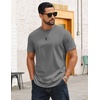 image:imageCOOFANDY Mens Tshirts 100 Cotton Big Tall T Shirts Basic Tees Plain T ShirtsDark Grey