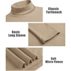 image:imageCOOFANDY Mens Turtle Neck Shirts High Neck Mock Neck T Shirts Long Sleeve Slim Fit Sweater Casual Thermal PulloverKhaki