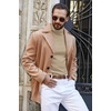 image:imageCOOFANDY Mens Turtle Neck Shirts High Neck Mock Neck T Shirts Long Sleeve Slim Fit Sweater Casual Thermal PulloverKhaki