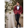 image:imageCOOFANDY Mens Tuxedo Jacket Wedding Suit Jacket Slim Fit Blazer Jacket for Dinner Prom Party