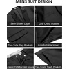 image:imageCOOFANDY Mens Tuxedo Suit Set Slim Fit 2 Piece One Button Blazer Jacket Pants for WeddingDinnerPromBlack