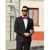 image:imageCOOFANDY Mens Tuxedo Suit Set Slim Fit 2 Piece One Button Blazer Jacket Pants for WeddingDinnerPromBlack