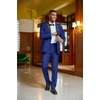 image:imageCOOFANDY Mens Tuxedo Suit Set Slim Fit 2 Piece One Button Blazer Jacket Pants for WeddingDinnerPromBlue