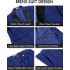 image:imageCOOFANDY Mens Tuxedo Suit Set Slim Fit 2 Piece One Button Blazer Jacket Pants for WeddingDinnerPromBlue