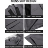 image:imageCOOFANDY Mens Tuxedo Suit Set Slim Fit 2 Piece One Button Blazer Jacket Pants for WeddingDinnerPromDark Gray