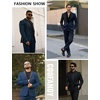 image:imageCOOFANDY Mens Tuxedo Suit Set Slim Fit 2 Piece One Button Blazer Jacket Pants for WeddingDinnerPromDark Gray
