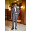 image:imageCOOFANDY Mens Tuxedo Suit Set Slim Fit 2 Piece One Button Blazer Jacket Pants for WeddingDinnerPromDark Gray