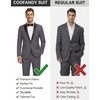 image:imageCOOFANDY Mens Tuxedo Suit Set Slim Fit 2 Piece One Button Blazer Jacket Pants for WeddingDinnerPromDark Gray
