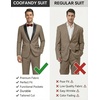 image:imageCOOFANDY Mens Tuxedo Suit Set Slim Fit 2 Piece One Button Blazer Jacket Pants for WeddingDinnerPromKhaki