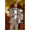 image:imageCOOFANDY Mens Tuxedo Suit Set Slim Fit 2 Piece One Button Blazer Jacket Pants for WeddingDinnerPromKhaki
