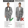 image:imageCOOFANDY Mens Tuxedo Suit Set Slim Fit 2 Piece One Button Blazer Jacket Pants for WeddingDinnerPromLight Gray