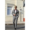 image:imageCOOFANDY Mens Tuxedo Suit Set Slim Fit 2 Piece One Button Blazer Jacket Pants for WeddingDinnerPromLight Gray