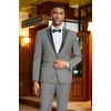 image:imageCOOFANDY Mens Tuxedo Suit Set Slim Fit 2 Piece One Button Blazer Jacket Pants for WeddingDinnerPromLight Gray