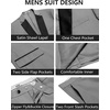 image:imageCOOFANDY Mens Tuxedo Suit Set Slim Fit 2 Piece One Button Blazer Jacket Pants for WeddingDinnerPromLight Gray