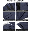 image:imageCOOFANDY Mens Tuxedo Suit Set Slim Fit 2 Piece One Button Blazer Jacket Pants for WeddingDinnerPromNavy Blue