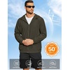 image:imageCOOFANDY Mens UPF 50 Sun Protection Hoodie Jacket Full Zip Light Long Sleeve Performance Fishing Shirts Hiking OutdoorArmy Green
