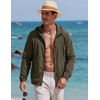 image:imageCOOFANDY Mens UPF 50 Sun Protection Hoodie Jacket Full Zip Light Long Sleeve Performance Fishing Shirts Hiking OutdoorArmy Green