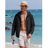 image:imageCOOFANDY Mens UPF 50 Sun Protection Hoodie Jacket Full Zip Light Long Sleeve Performance Fishing Shirts Hiking OutdoorBlack