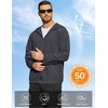 image:imageCOOFANDY Mens UPF 50 Sun Protection Hoodie Jacket Full Zip Light Long Sleeve Performance Fishing Shirts Hiking OutdoorDark Grey