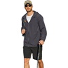 image:imageCOOFANDY Mens UPF 50 Sun Protection Hoodie Jacket Full Zip Light Long Sleeve Performance Fishing Shirts Hiking OutdoorDark Grey