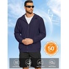 image:imageCOOFANDY Mens UPF 50 Sun Protection Hoodie Jacket Full Zip Light Long Sleeve Performance Fishing Shirts Hiking OutdoorNavy
