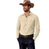 image:imageCOOFANDY Mens Western Cowboy Shirt Long Sleeve Cotton Button Down Work Shirts with PocketsBeige