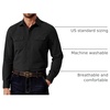 image:imageCOOFANDY Mens Western Cowboy Shirt Long Sleeve Cotton Button Down Work Shirts with PocketsBlack