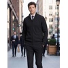 image:imageCOOFANDY Mens Zip up Sweater Jackets Knitted Cardigan Sweater Stand Collar  Textured Knitted Two Deep Slanted Pockets 2026 Fall Fashion Soft Warm Sweater Business Work Dress Long Sleeve SweatersBlack