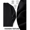 image:imageCOOFANDY Mens Zip up Sweater Jackets Knitted Cardigan Sweater Stand Collar  Textured Knitted Two Deep Slanted Pockets 2026 Fall Fashion Soft Warm Sweater Business Work Dress Long Sleeve SweatersBlack