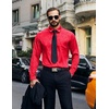 image:imageCOOFANDY Silk Dress Shirt for Men Slim Fit Satin Long Sleeve Shirts Luxury Wedding Shirt