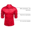 image:imageCOOFANDY Silk Dress Shirt for Men Slim Fit Satin Long Sleeve Shirts Luxury Wedding Shirt