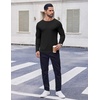 image:imageCOOFANDY Thermal Shirts for Men Heavyweight Long Sleeve T Shirt Casual Basic Shirts Stretch Crew Neck UndershirtsBlack