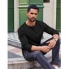 image:imageCOOFANDY Thermal Shirts for Men Heavyweight Long Sleeve T Shirt Casual Basic Shirts Stretch Crew Neck UndershirtsBlackwhite