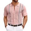 image:imageCOOFANDY Knit Shirts for Men Casual Short Sleeve Button Down Shirts Summer Beach Stretch Fit Collared ShirtsDusty Rose