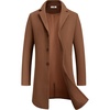 image:imageCOOFANDY Men Long Jacket Heavy Winter Slim Fit Overcoat Casual Brown Pea Coats Warm Fashion Suit Coat Men Wool Walker