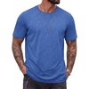 image:imageCOOFANDY Mens 100 Cotton TShirts Short Sleeve T Shirt Crew Neck Tees Casual Wash Basic Tee ShirtsBlue