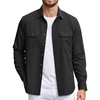 image:imageCOOFANDY Mens Casual Button Down Shirts Long Sleeve WrinkleFree Shirt Lightweight Shirt JacketBlack
