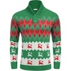 image:imageCOOFANDY Mens Christmas Sweater Ugly Knitted Xmas Sweaters Casual Snowflake Pullover KnitwearBchristmas Green