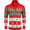 image:imageCOOFANDY Mens Christmas Sweater Ugly Knitted Xmas Sweaters Casual Snowflake Pullover KnitwearBchristmas Red