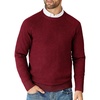 image:imageCOOFANDY Mens Crewneck Sweater Casual Dress Pullover Sweaters Slim Fit Lightweight Long Sleeve Raglan SweatersDark Red