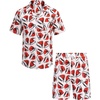 image:imageCOOFANDY Mens Hawaiian Shirt and Shorts Set 2 Piece Vacation Outfits Floral Button Down Shirt