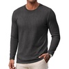 image:imageCOOFANDY Mens Long Sleeve Tee Shirts Crew Neck T Shirts Casual Basic Tees Soft Lightweight Pullover ShirtsDark Grey