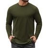 image:imageCOOFANDY Mens Long Sleeve Tee Shirts Stretch Crew Neck Thermal Shirts Casual T Shirts for MenDark Army Green